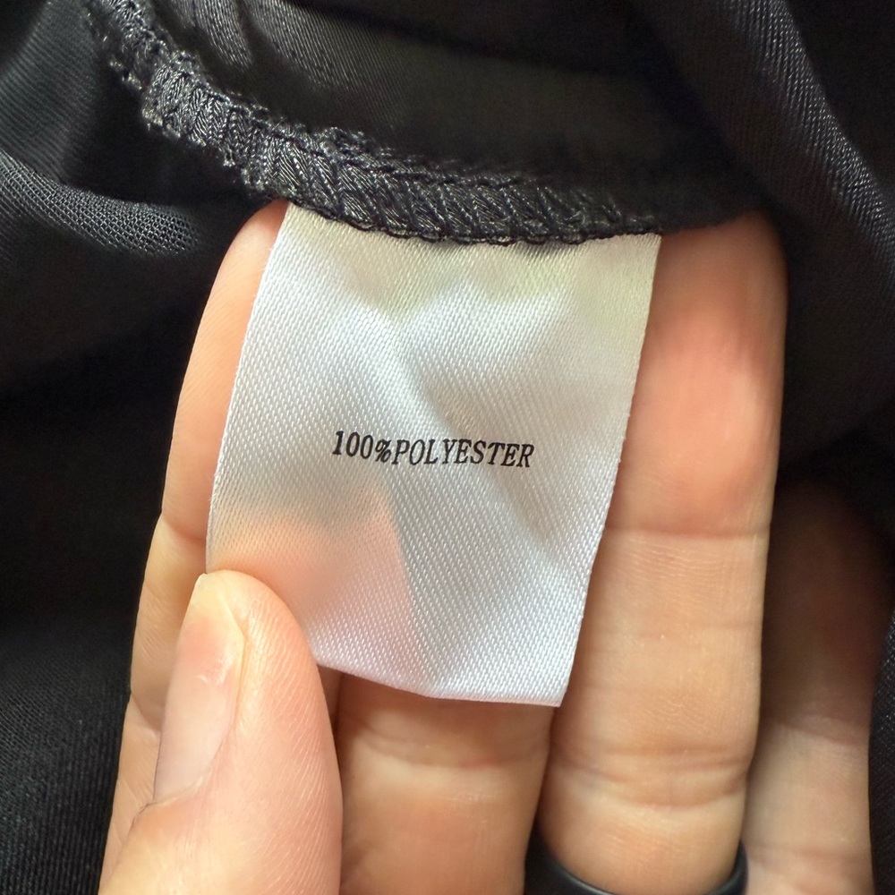 Amylynn Stella Camisole Slip Dress satin drawstring size large black - Picture 14 of 14